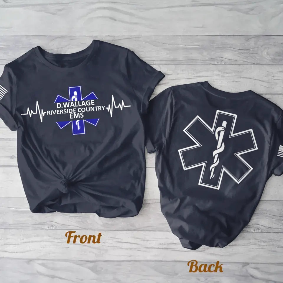 Personalized EMS/EMT/Paramedic AOP T-shirt - Gift Idea For Paramedic