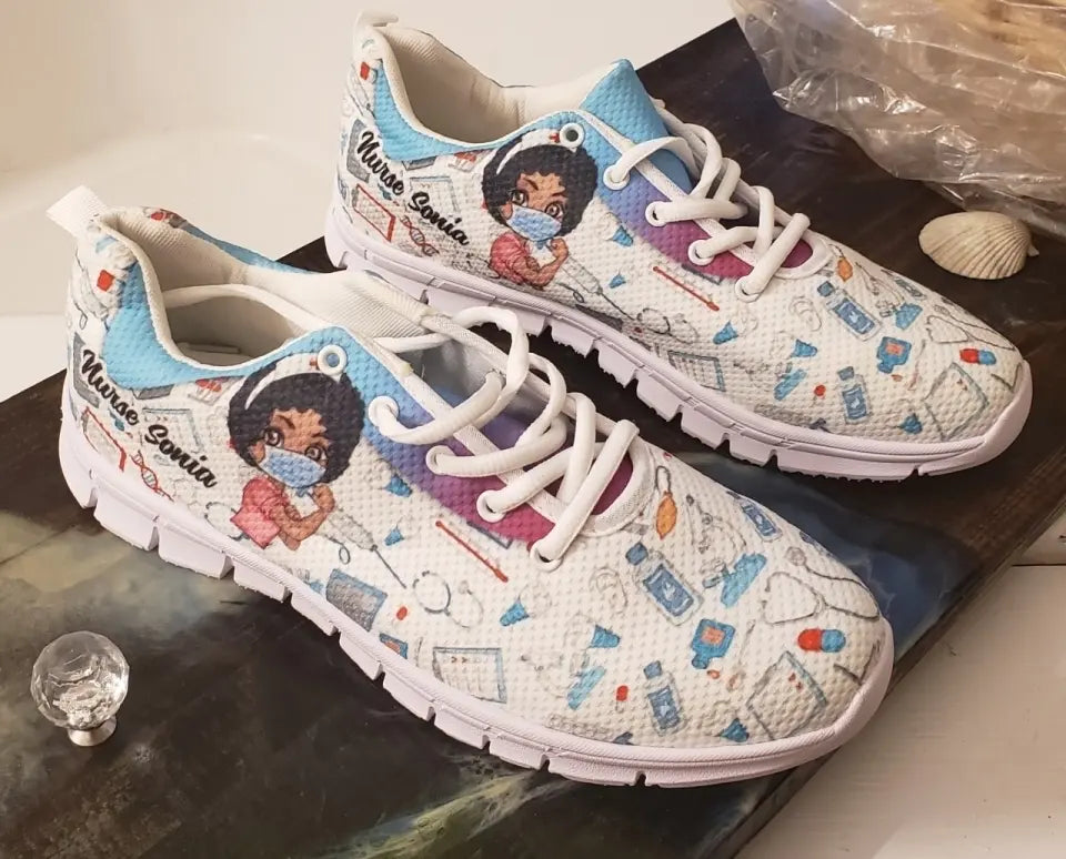 Personalized Nurse Sneakers - Gift Idea For Nurses - Love Nurse Life