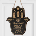 Personalized Witch Wooden Sign - Gift Idea for Witch/Wicca Decor/Pagan Decor - Drama Free Zone Violators Will Be Witch Slapped