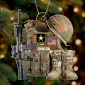 Personalized Military Uniform Acrylic Ornament - Gift Idea For Veterans/Military Gift