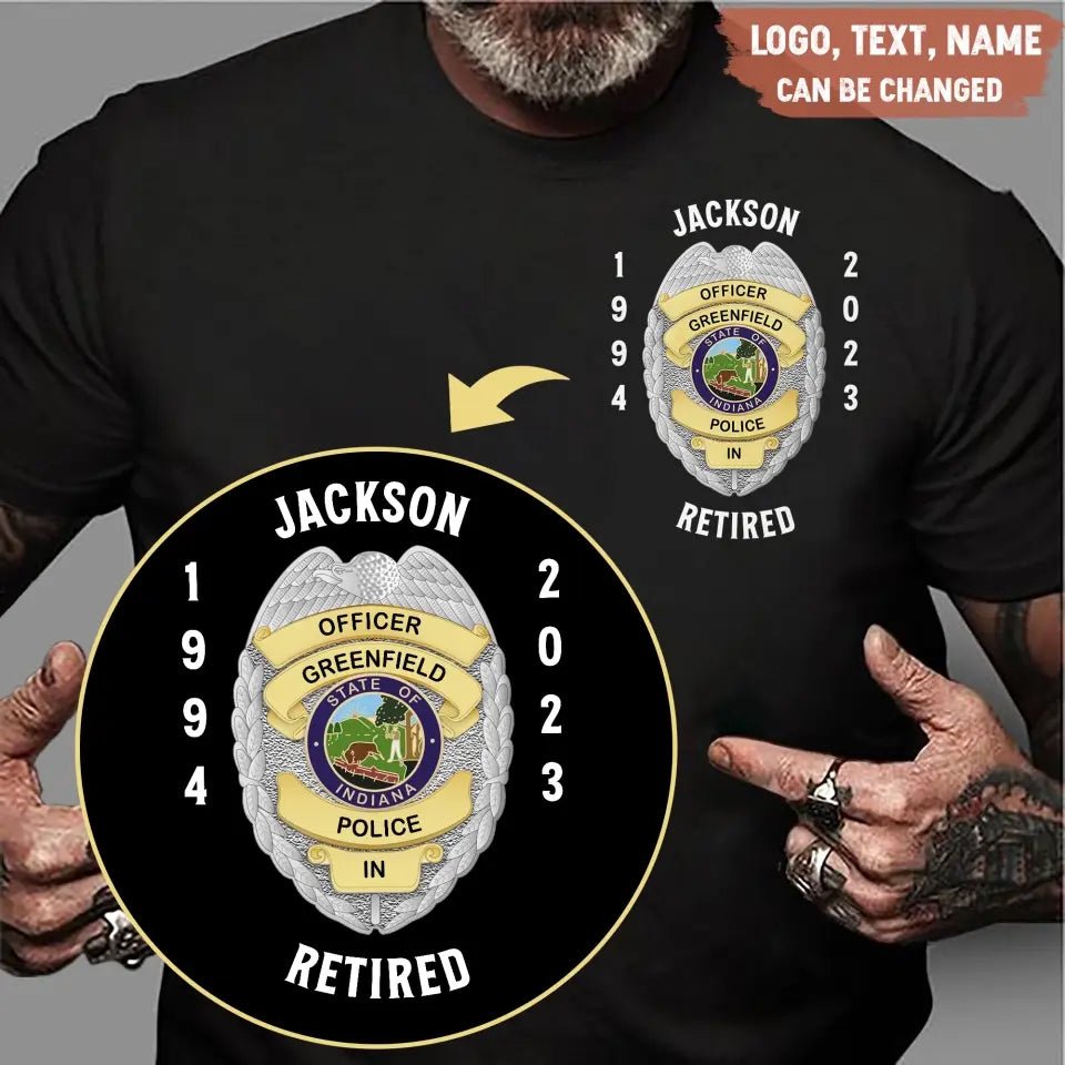 Personalized Retired Police Shirt/Hoodie - Gift Idea For Father/Husband/Police