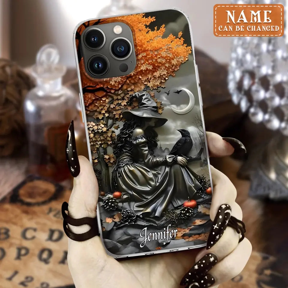 Personalized Witch Phone Case - Halloween/Birthday Gift Idea For Yourself, Women, Witch Lovers - Case For iPhone/Samsung