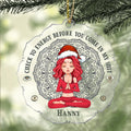 Personalized Yoga Acrylic Ornament - Christmas Gift Idea For Yoga Lover - Check Yo Energy Before You Come In