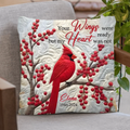 Personalized Memorial Christmas Quilt/Fleece Throw Blanket/Pillow Cover - Memorial Gift Idea - Your Wings Were Ready But My Heart Was Not