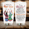 Personalized Besties Tumbler - Christmas Gift Idea for Sisters/Friends/Besties -  I Wish You Lived Next Door
