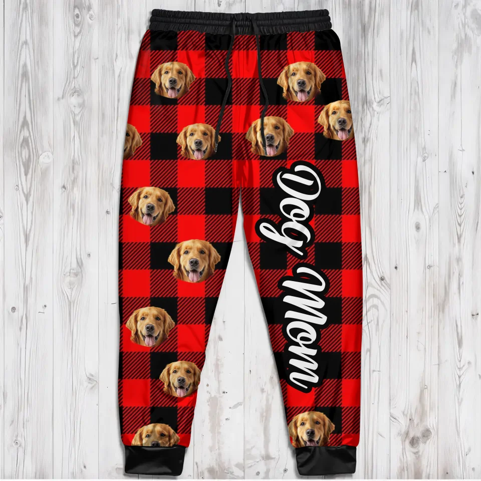 Personalized Christmas Dog Mom/Dog Dad AOP Unisex Sweatpants - Gift Idea For Dog Lover