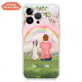 Custom Personalized Dog Mom/Dog Dad Phone Case - Man/Woman/Couple With Upto 4 Dogs - Best Gift Idea For Dog Lovers - Case For iPhone, Samsung and Xiaomi