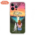 Custom Personalized Dog Mom Phone Case - Up to 4 Dogs - Gift Idea For Dog Lover - Just A Girl Who Loves Dogs - Case For iPhone And Samsung