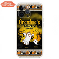 Custom Personalized Grandma Phone Case - Halloween Gift For Grandma - Upto 7 Kids - Grandma's Boo Crew - Case For iPhone/ Samsung