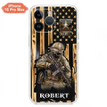 Custom Personalized Veteran US Flag Phone Case - Gift Idea For Veteran/ Soldier - Case For iPhone/ Samsung