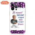 Custom Personalized Memorial Photo Phone Case - Memorial Gift For Family Member - Upload Photo - Case For iPhone/Samsung - The Moment Your Heart Stopped Mine Changed Forever