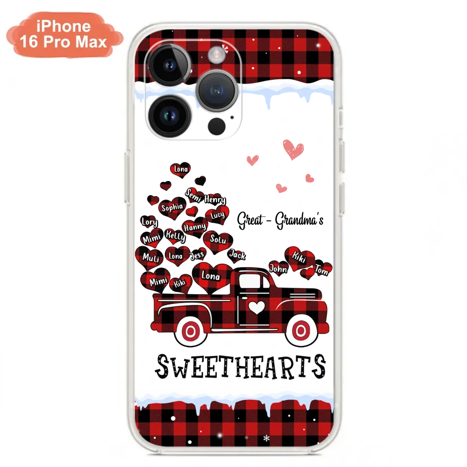 Personalized Grandma Phone Case - Gift Idea For Grandma - Up to 20 Children - Great Grandma's Sweethearts - Case For iPhone/Samsung