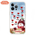 Personalized Snowman Grandma Phone Case - Christmas Gift Idea For Grandma - Up to 10 Kids - Case For iPhone/Samsung - Blessed Grandma