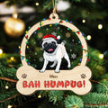 Personalized Humpug 2 Layered Mix Ornament - Christmas Gift Idea For Dog Lover/Pug Owner - Upload Photo - Up to 3 Dogs