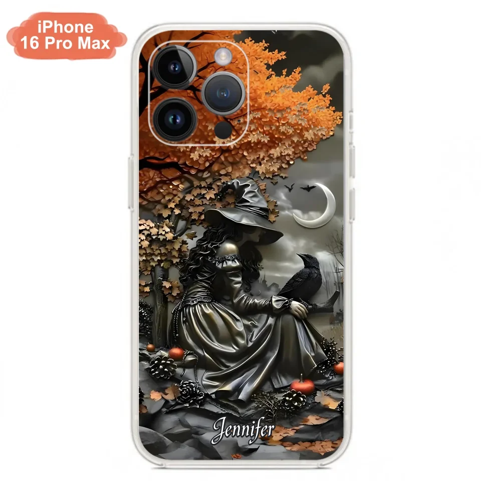 Personalized Witch Phone Case - Halloween/Birthday Gift Idea For Yourself, Women, Witch Lovers - Case For iPhone/Samsung
