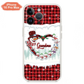 Custom Personalized Christmas Grandma Children Phone Case - Gift For Grandma/ Mom - Upto 8 Kids - Case For iPhone/ Samsung