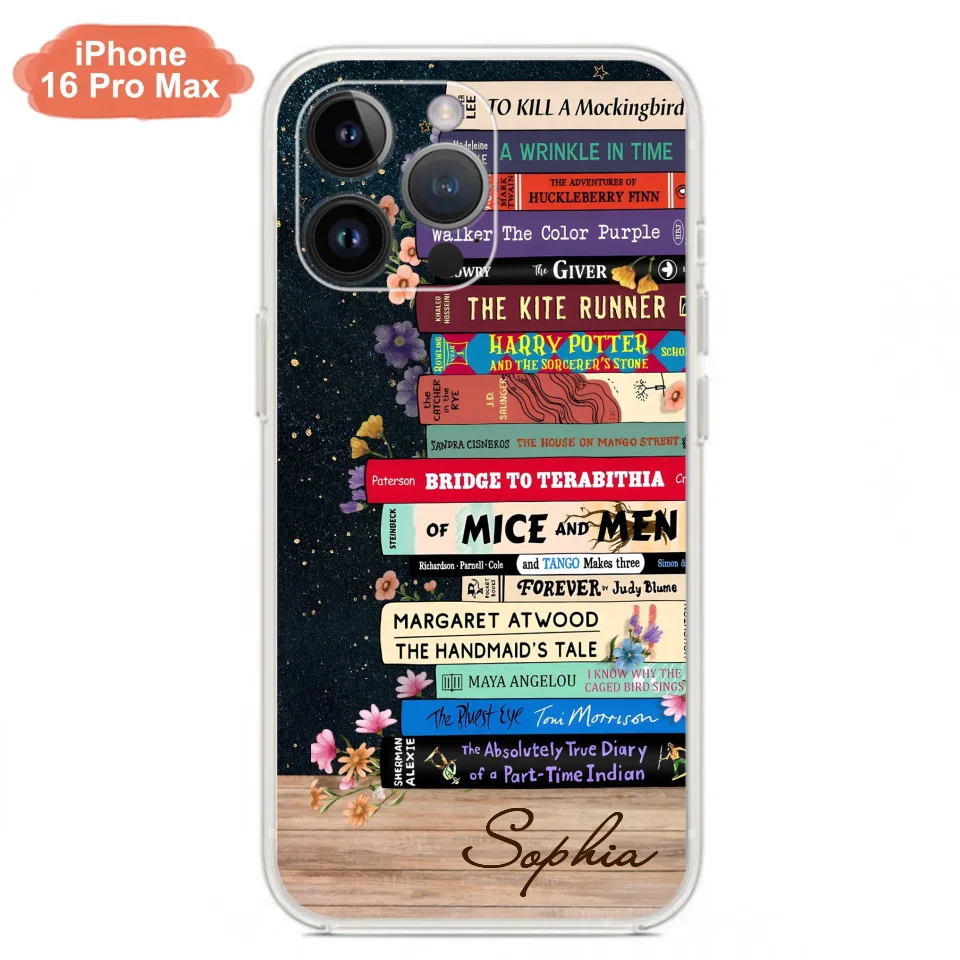 Custom Personalized Books Phone Case - Reading Book Lover Gift Idea - Case For iPhone/ Samsung