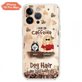 Personalized Pet Phone Case - Gift Idea For Dog/Cat/Horse Lovers - I Run On Caffeine Dog Hair And Cuss Words - Case For iPhone/Samsung