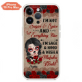 Custom Personalized Skull Girl Phone Case - Halloween Gift For Skull Lover - I'm Not Sugar & Spice - Case For iPhone And Samsung