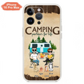 Custom Personalized Couple With Dogs Camping iPhone/ Samsung Case - Couple With Up to 4 Dogs - Gift For Couple/ Camping/ Dog Lover - Camping Partners For Life