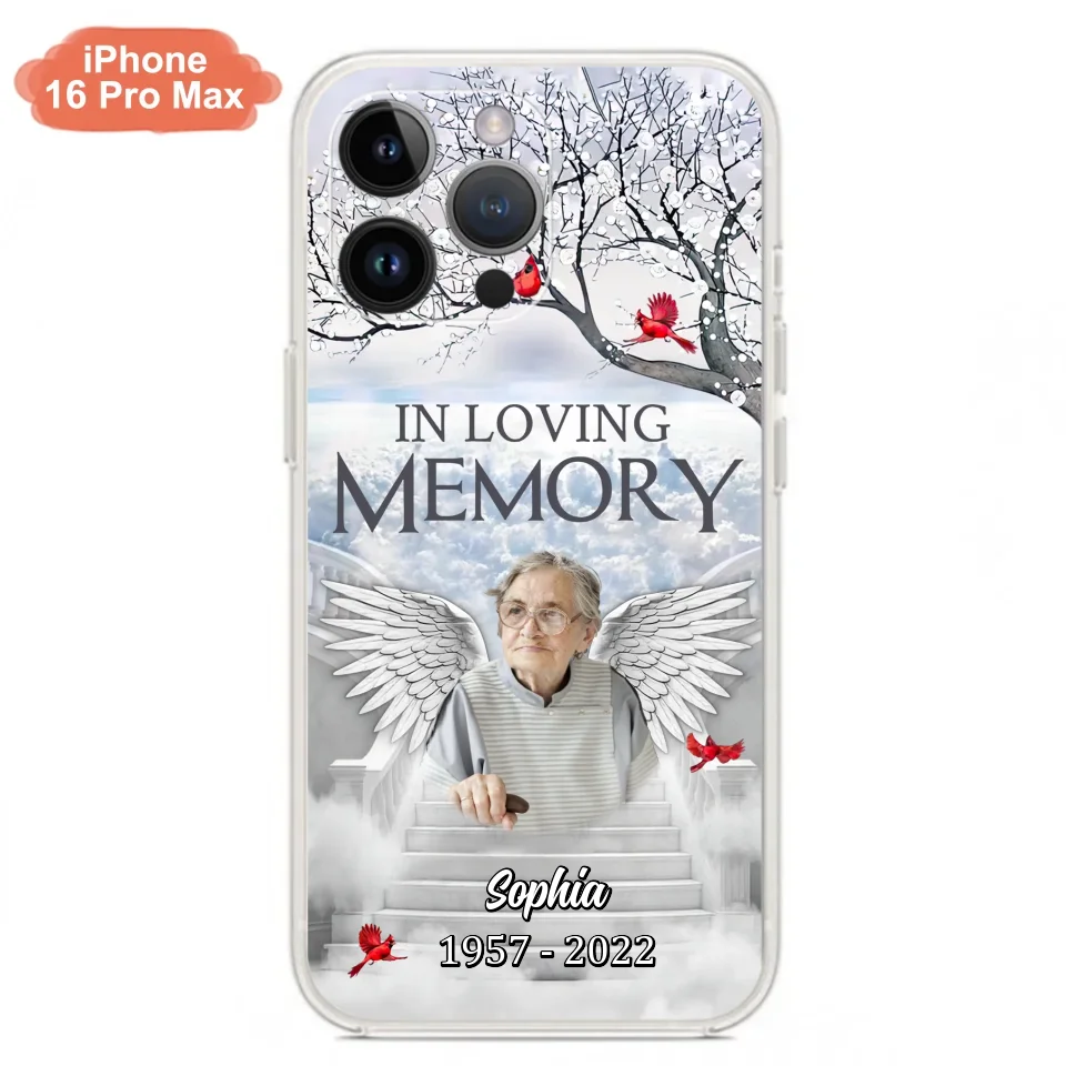 Custom Personalized Memorial Phone Case - Upload Photo - Memorial Gift Idea For Family - In Loving Memory - Case For iPhone & Samsung