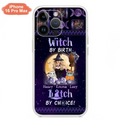Custom Personalized Pet Witch Phone Case - Halloween Gift For Dog/ Cat Lover - Witch By Birth Bitch By Choice - Case For iPhone And Samsung
