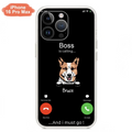 Custom Personalized Dog Phone Case - Gift Idea For Dog Lover/Mother's Day/Father's Day - Upto 5 Dogs - Boss Is Calling And I Must Go - Case For iPhone/Samsung