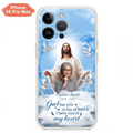 Custom Personalized Memorial Photo Phone Case - Memorial Gift Idea for Mother's Day/Father's Day - God Has You In His Arms I Have You In My Heart - Case for iPhone/Samsung