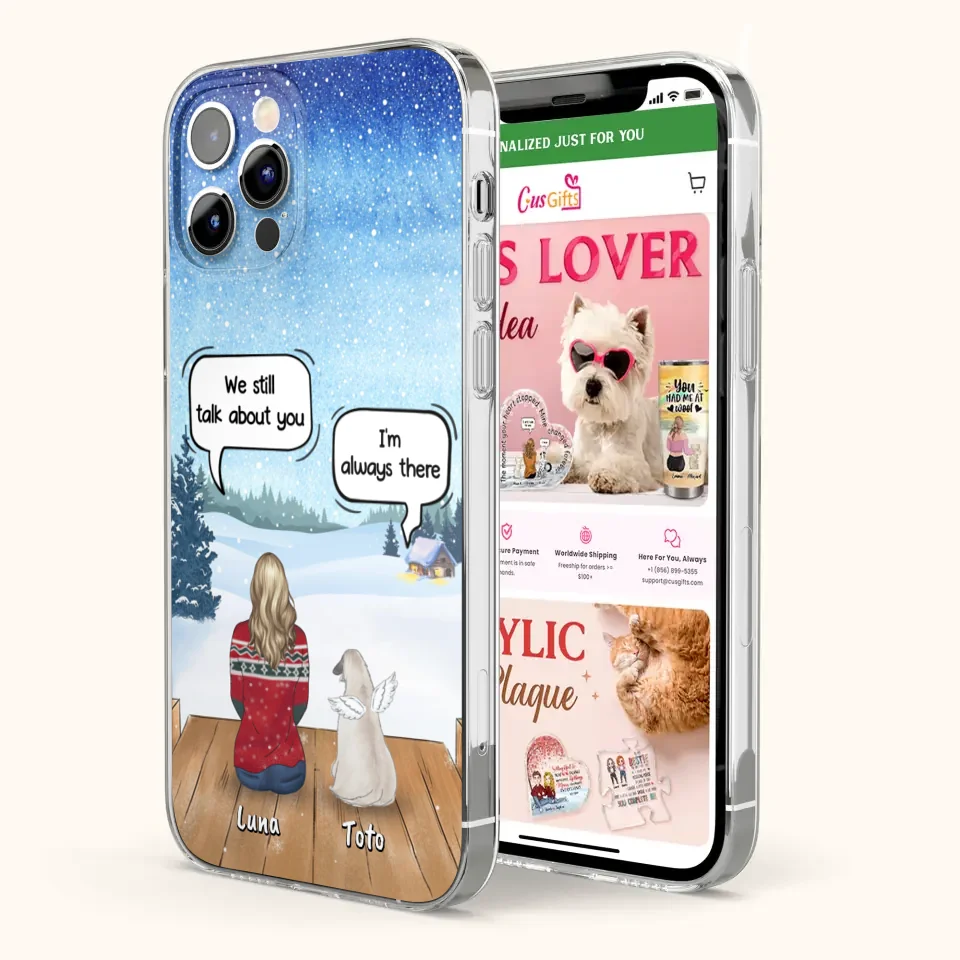 Custom Personalized Dog Horse Phone Case - Man/ Woman With Upto 5 Pets - Case For iPhone And Samsung