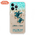 Custom Personalized Turtle Phone Case - Upto 5 Baby Turtles - And So We Build A Life We Love - Case For iPhone And Samsung