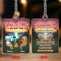 Personalized Camping Couple Acrylic Keychain - Anniversary Gift Idea for Couple/Camping Lovers - The Day I Met You