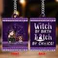 Personalized Halloween Pets Witch Acrylic Keychain - Up to 3 Dogs/Cats - Halloween Gift Idea For Dog/Cat Lovers - Witch By Nature Bitch By Choice
