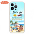 Custom Personalized Beach Girl Phone Case - Gift For Beach Girls/Beach Lovers - Just A Girl Who Loves Beaches - Cases For iPhone/Samsung