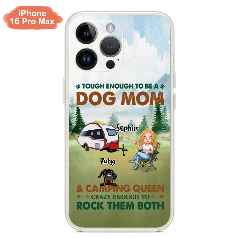 Custom Personalized Camping With Dogs Phone Case - Up to 5 Dogs - Best Gift For Dog Lovers - I Like Camping And Dogs And Maybe 3 People - Case For iPhone/Samsung