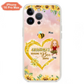 Custom Personalized Grandma Phone Case - Up to 6 Kids - Mother's Day Gift For Grandma - Grandma's Reasons To Bee Happy - Case For iPhone And Samsung