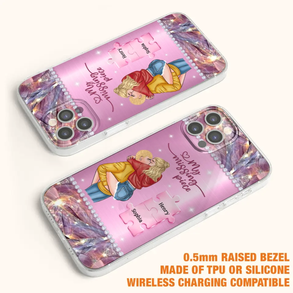 Custom Personalized Couple iPhone/ Samsung Phone Case - Gift Idea For Couple/ Christmas - My Missing Piece