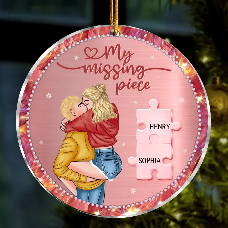 Personalized Couple Acrylic Ornament - Gift Idea For Couple/Christmas - My Missing Piece