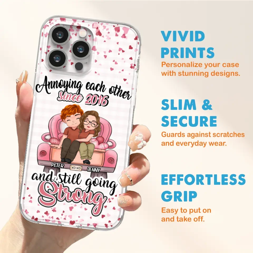 Custom Personalized Couple Phone Case - Valentine's Day/ Birthday/ Anniversary/ Mother's Day Gift For Wife From Husband - Case For iPhone And Samsung
