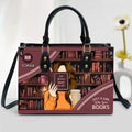 Personalized Reading Book PU Leather Handbag With Long Straps - Just A Girl Who Loves Books - Gift Idea For Reading Lovers, Friends