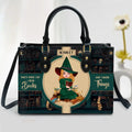 Personalized Bookism Witch PU Leather Handbag With Long Straps - Mother's Day Gift Idea For Witch/Book Lover - That's What I Do I Read Books And I Know Things