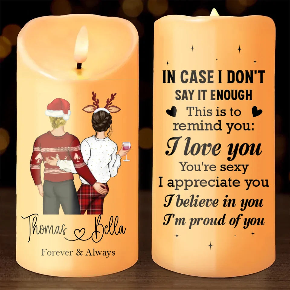 Personalized Couple Led Candle - Gift Idea For Couple/Husband And Wife - This Is To Remind You I Love You