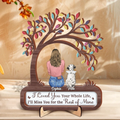 Personalized Memorial Pet Wooden Art - Up to 3 Dogs/Cats/Rabbits - Memorial Gift Idea For Pet Lover - It's Never Just A Dog