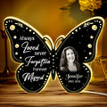 Personalized Memorial Butterfly Light Box - Memorial Gift Idea For Family Member - Upload Photo - Always On Our Minds Forever In Our Hearts