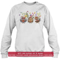 Personalized Chicken Flower Embroidered Sweatshirt - Gift Idea For Chicken Lover