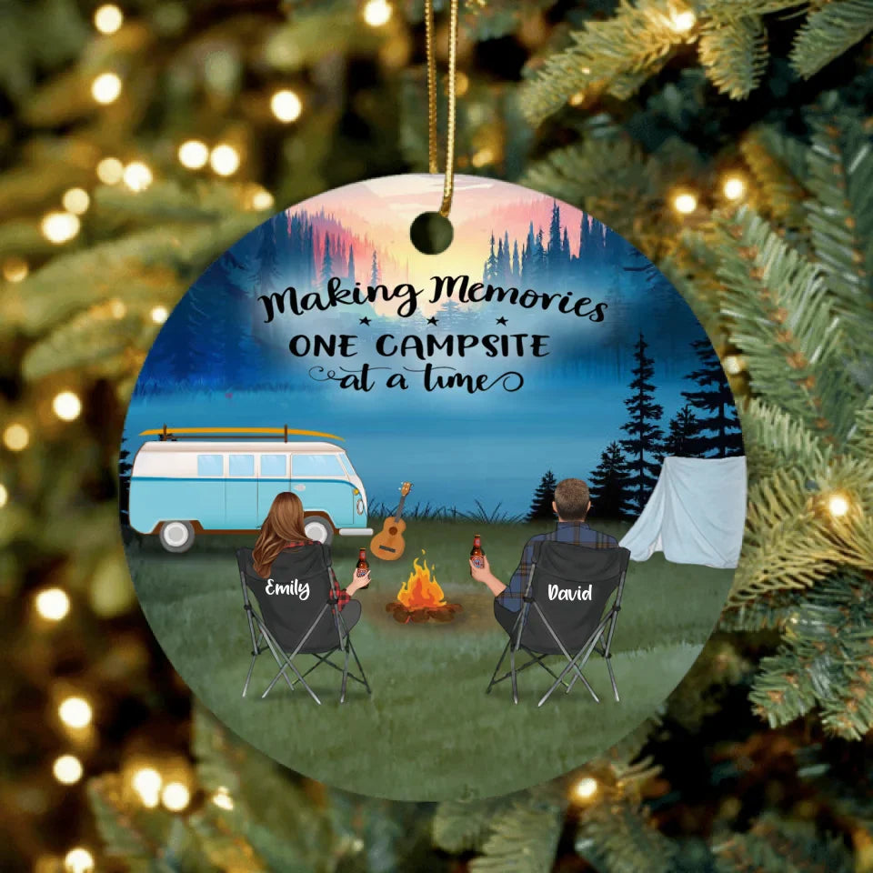 Personalized Camping Ornament - Full Option - Gift For Camping Lovers - The Best Memories Are Made Camping