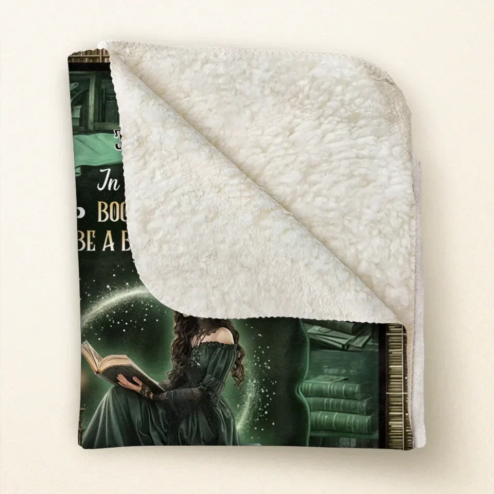 Personalized Book Witch Quilt/Fleece Throw Blanket - Gift Idea For Book Lover - In A World Of Book Worms Be A Book Witch