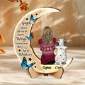 Personalized Memorial Dog Moon Shaped Wooden Art - Memorial Gift Idea for Cat/Dog Lover - You Were My Favorite Hello And My Hardest Goodbye