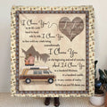 Personalized Couple Fleece Throw Blanket & Quilt - Gift Idea For Couple/Husband Wife/Camping Lover - I Choose You