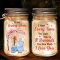 Personalized Mom & Daughter Mason Jar Light - Gift Idea For Mother/ Daughter