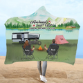 Personalized Camping Hooded Blanket - Full Option - Gift Idea For Camping Lover - Husband and Wife Camping Partners For Life